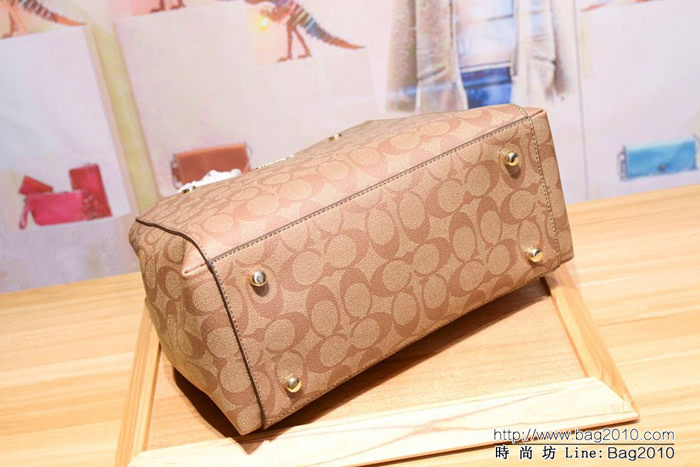 COACH蔻馳 56727 多功能貴婦包 包身有型 經典coach大c紋  Chz1044